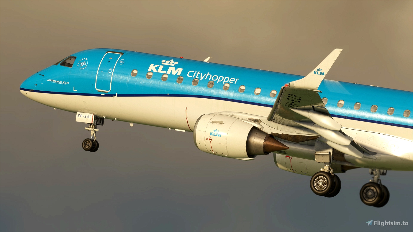 KLM Cityhopper | Pack | FSS E190 | 8K for Microsoft Flight Simulator | MSFS