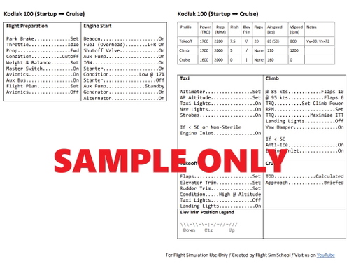 Kodiak 100 Checklist