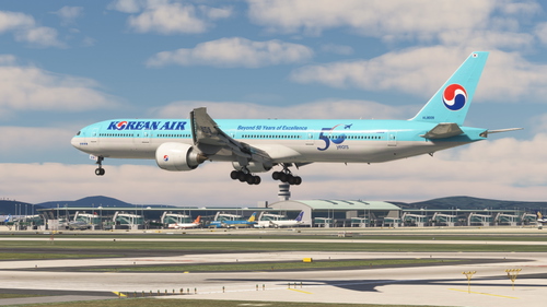 KOREAN AIR 50TH ANNIVERSARY HL8009  (with Cabin Interior) / PMDG B777-300ER