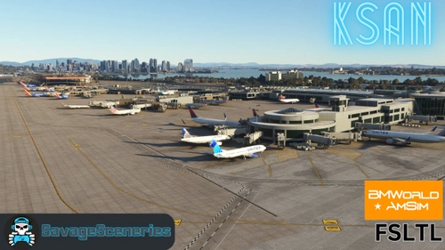 KSAN FSLTL Static Aircraft