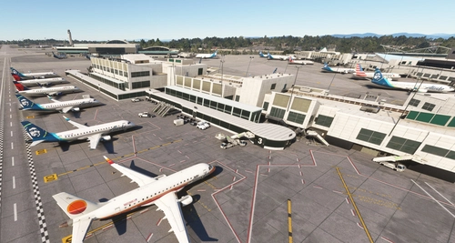 KSEA - BMWorld + AmSim modified ADE - Airline Gates