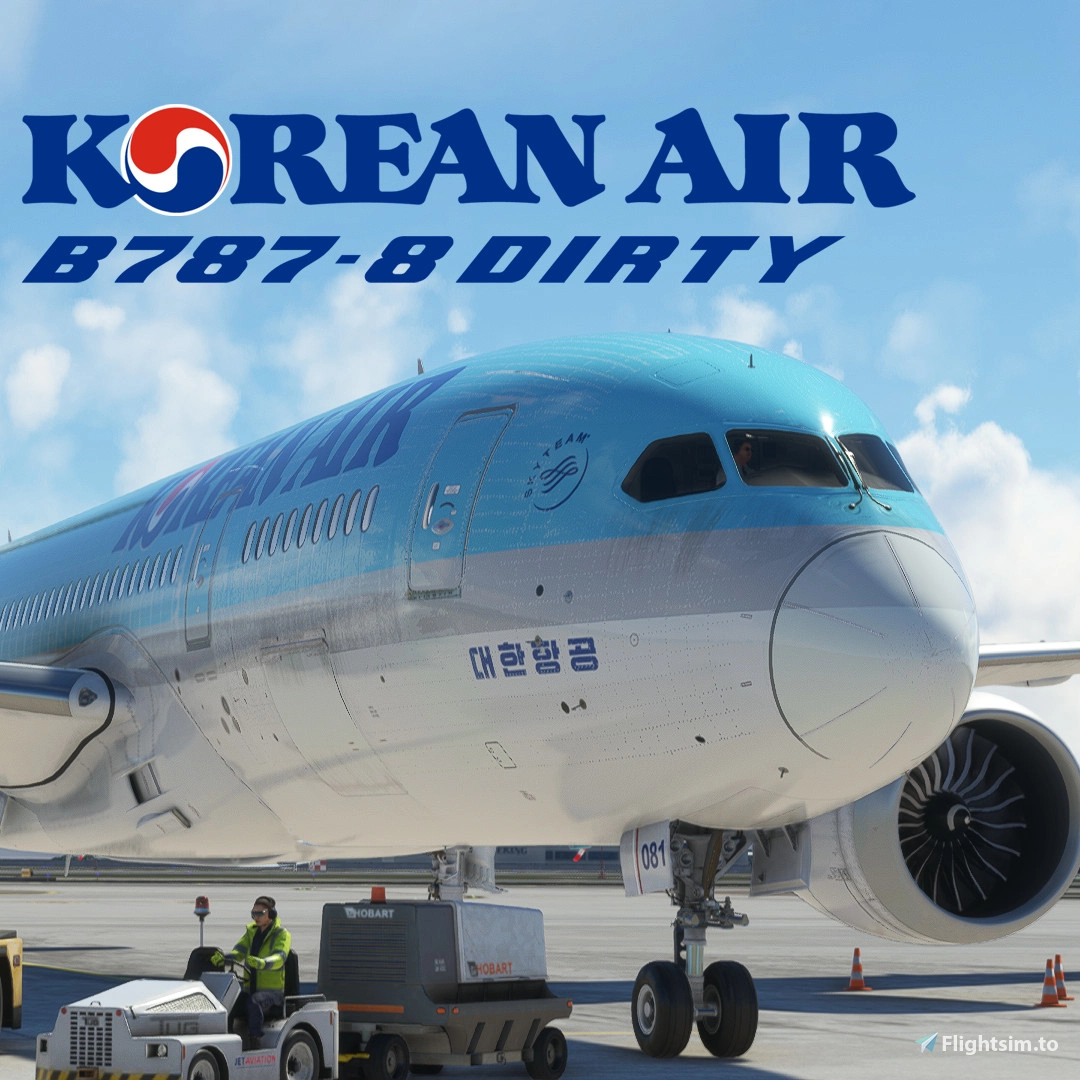 [KURO B787-8] 8K KOREAN AIR DIRTY LIVERY - Image 1