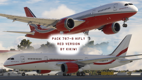 [DISCONTINUED] - Kuro Boeing 787-8 HiFly Red Version 8K