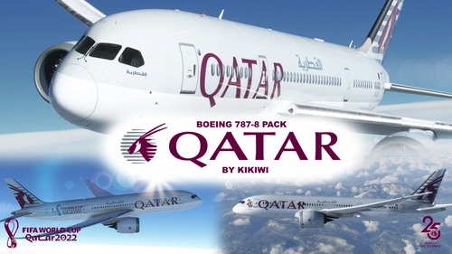 [PACK] Kuro Boeing 787-8 Qatar Airways (with World Cup 22 variant) A7-BCA & A7-BCB "25 Years"