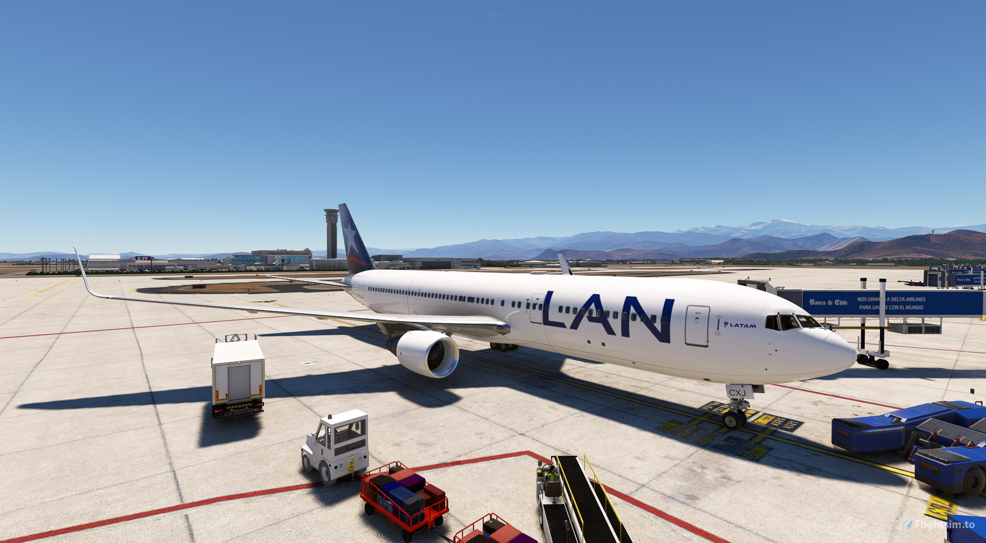 LAN Albino 767-300 PW Engines CC-CXJ for Microsoft Flight