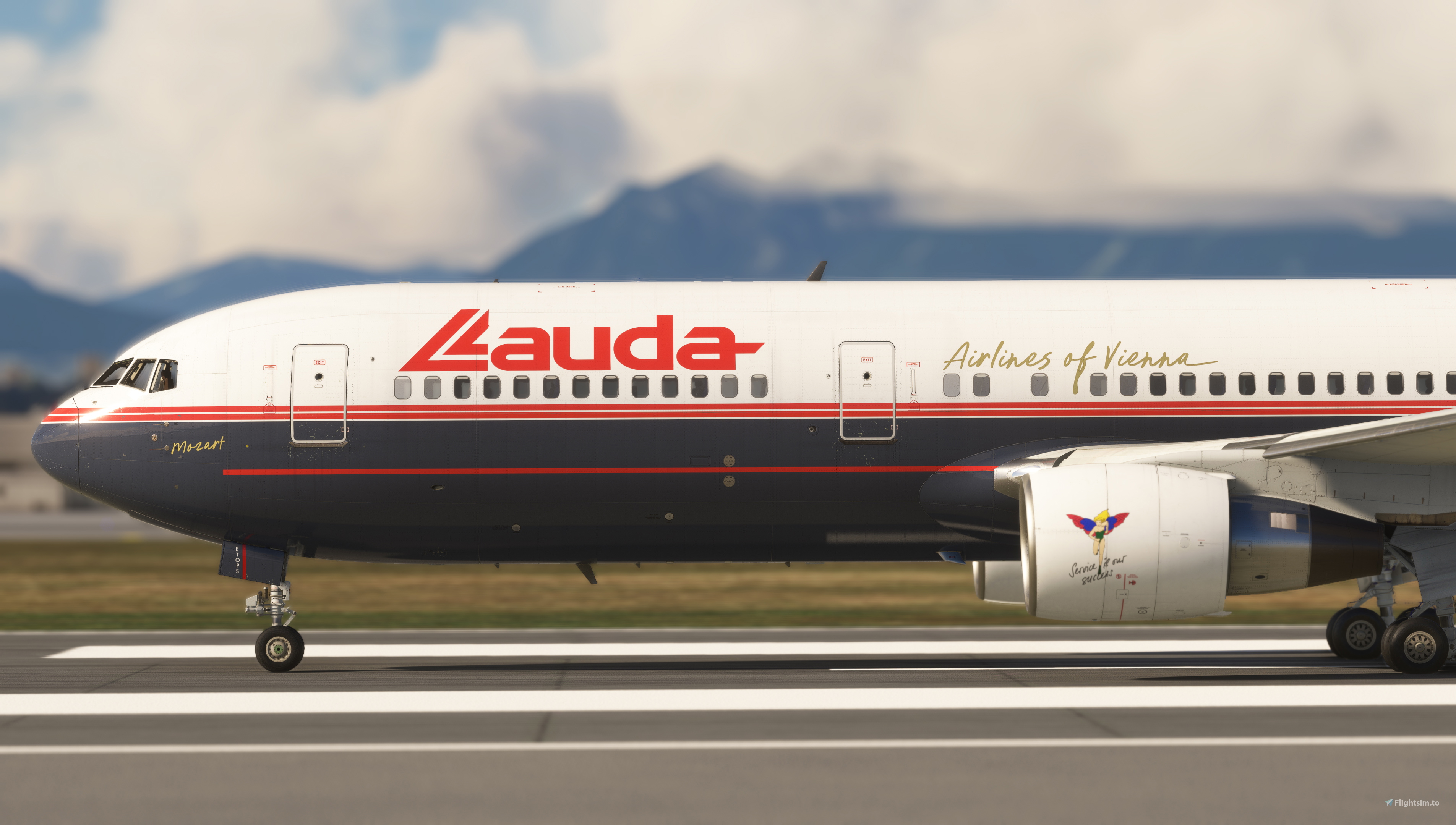 Lauda Air ( OE-LAV ) CaptainSim 767-300ER - 8K のために Microsoft