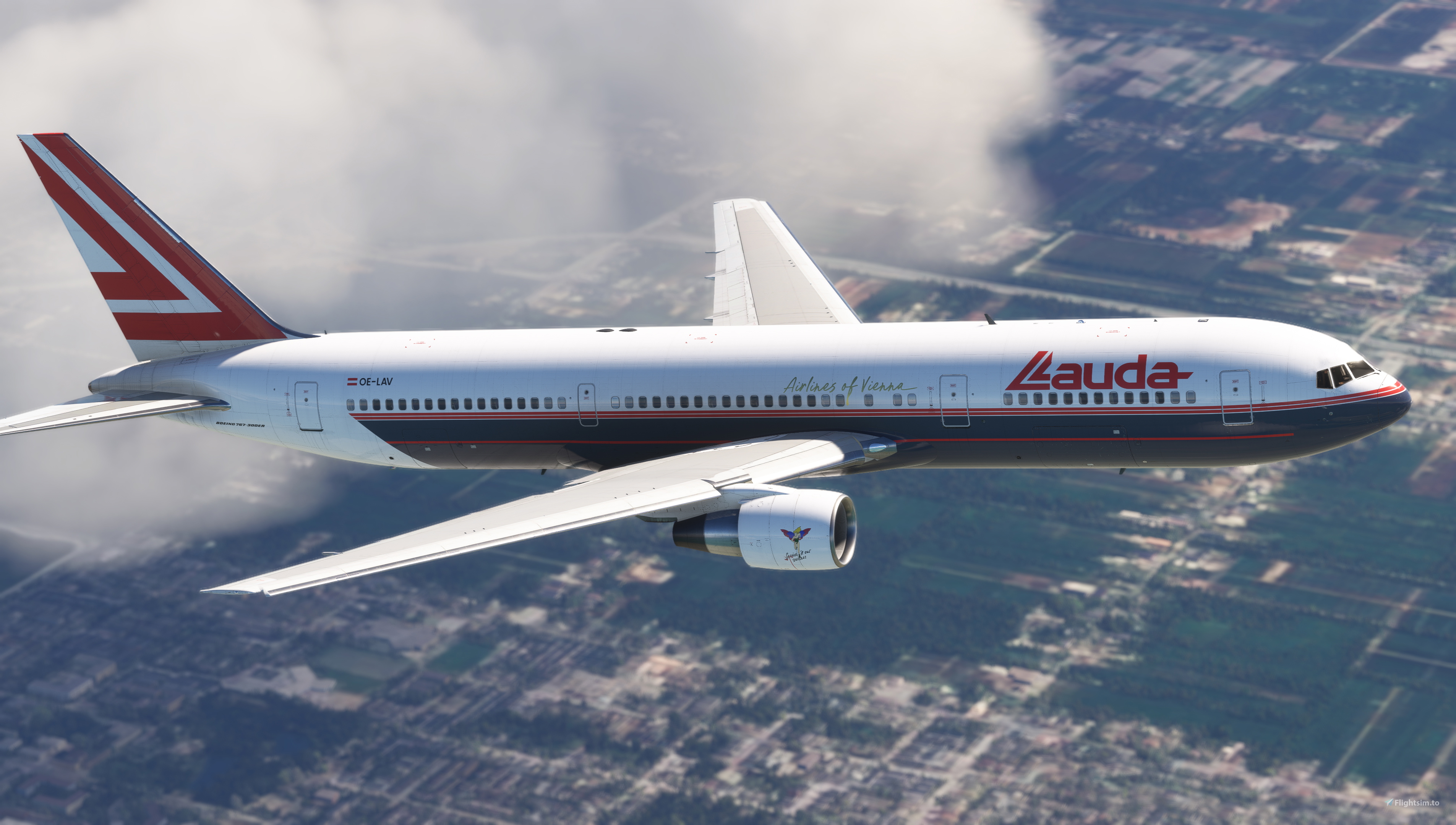 Lauda Air ( OE-LAV ) CaptainSim 767-300ER - 8K のために Microsoft