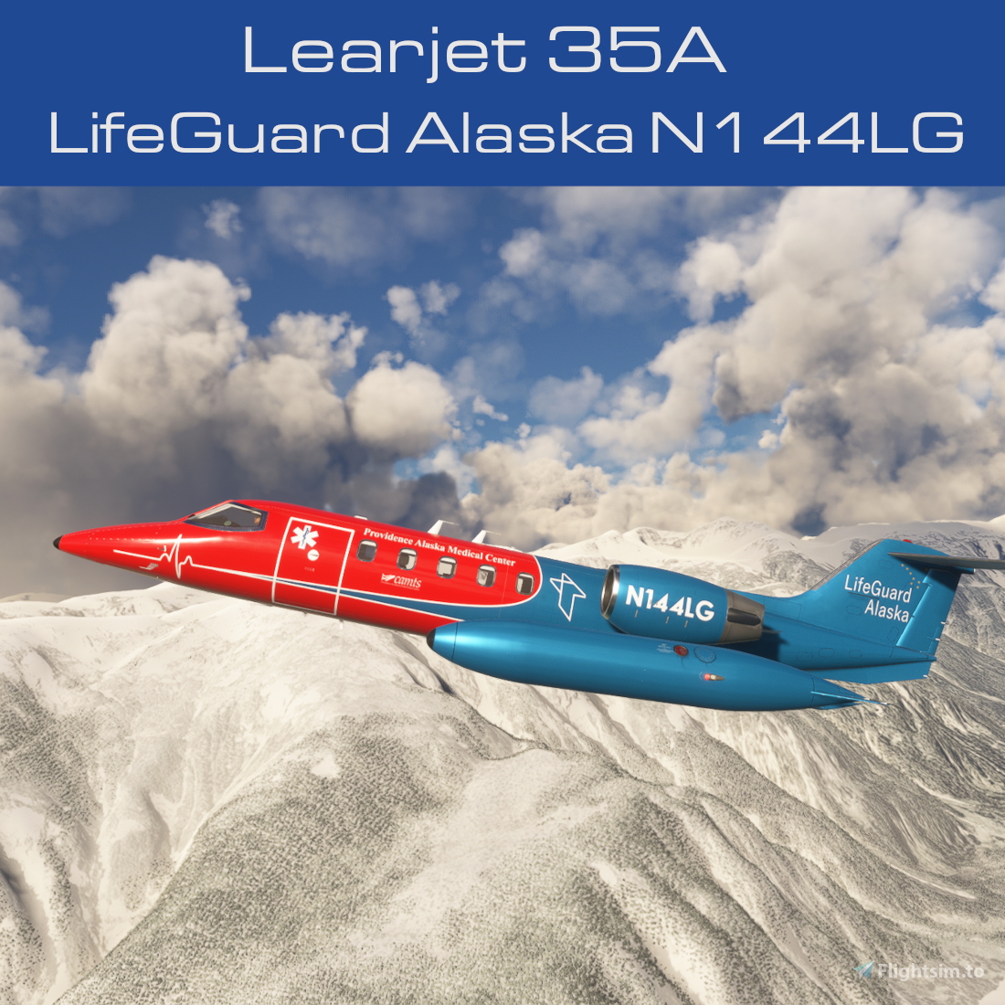 Learjet 35A LifeGuard Alaska N144LG for Microsoft Flight Simulator