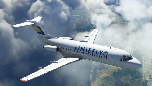 Linjeflyg  Fokker F28 Mk 4000 SE-DGR circa 1990 - with cabin