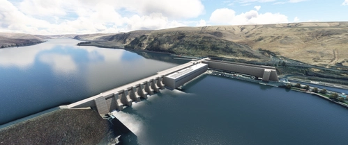 Little Goose State Airport and Dam, LaCross WA USA - 16W