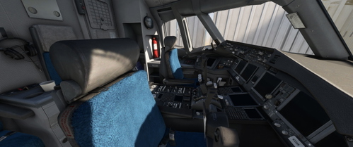 Livery Boeing B777 Cockpit fictional grey-blue