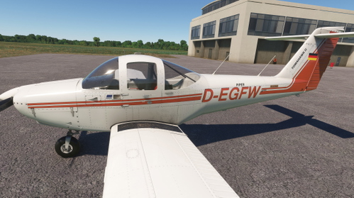 Livery D-EGFW for JustFlight Piper PA-38 Tomahawk 