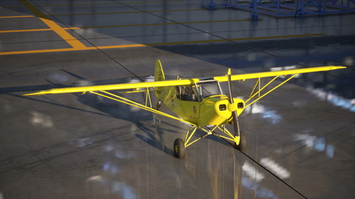 Livery for the Asobo Savage Cub Belgian Air Force 1952 Yellow paint