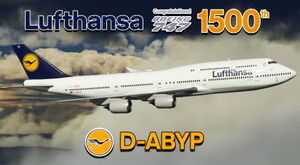 Lufthansa D-ABYP 'Nordrhein-Westfalen' (Old Livery - 1500th 747) | Asobo B747-8i [8K] thumbnail 1