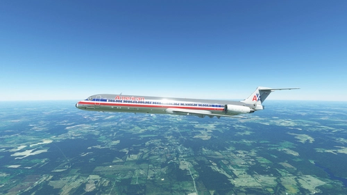 Maddog X /w cabin American Airlines Super 80 - metallic, black nose  (N585AA)