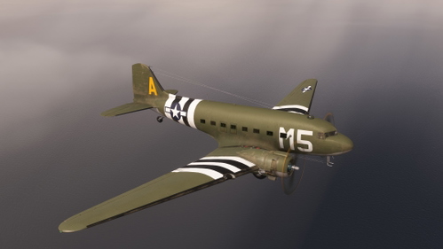 Microsoft / Aeroplane Heaven C-47D Skytrain - "M5" livery with US Markings 
