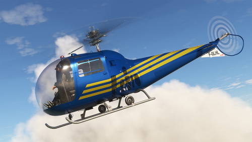 Microsoft Bell 47J Ranger - F-GLHL (and with Dynamic Registration)