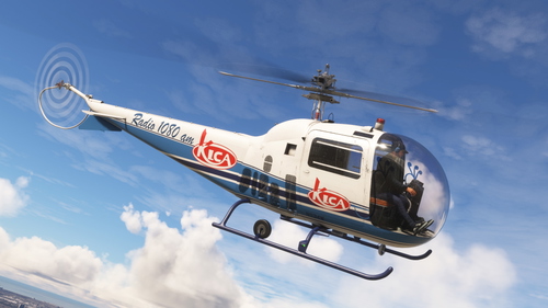 Microsoft Bell 47J Ranger - KLCA News (from the movie "Air America")