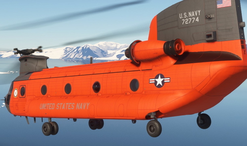Miltech Chinook CH47D- US NAVY-Orange