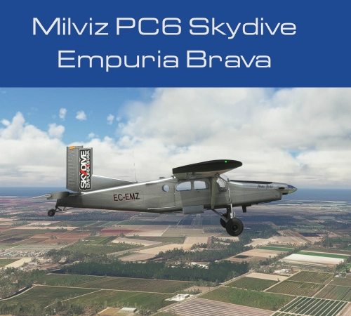 Milviz Pilatus PC6 Porter Skydive Empuria Brava EC-EMS