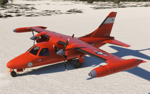 Mitsubishi MU-2 US NAVY (Orange glossy paintwork)