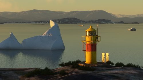 Møllers Ø Lighthouse & 200 icebergs