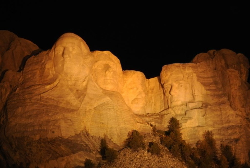 Mount Rushmore Real- Lightning