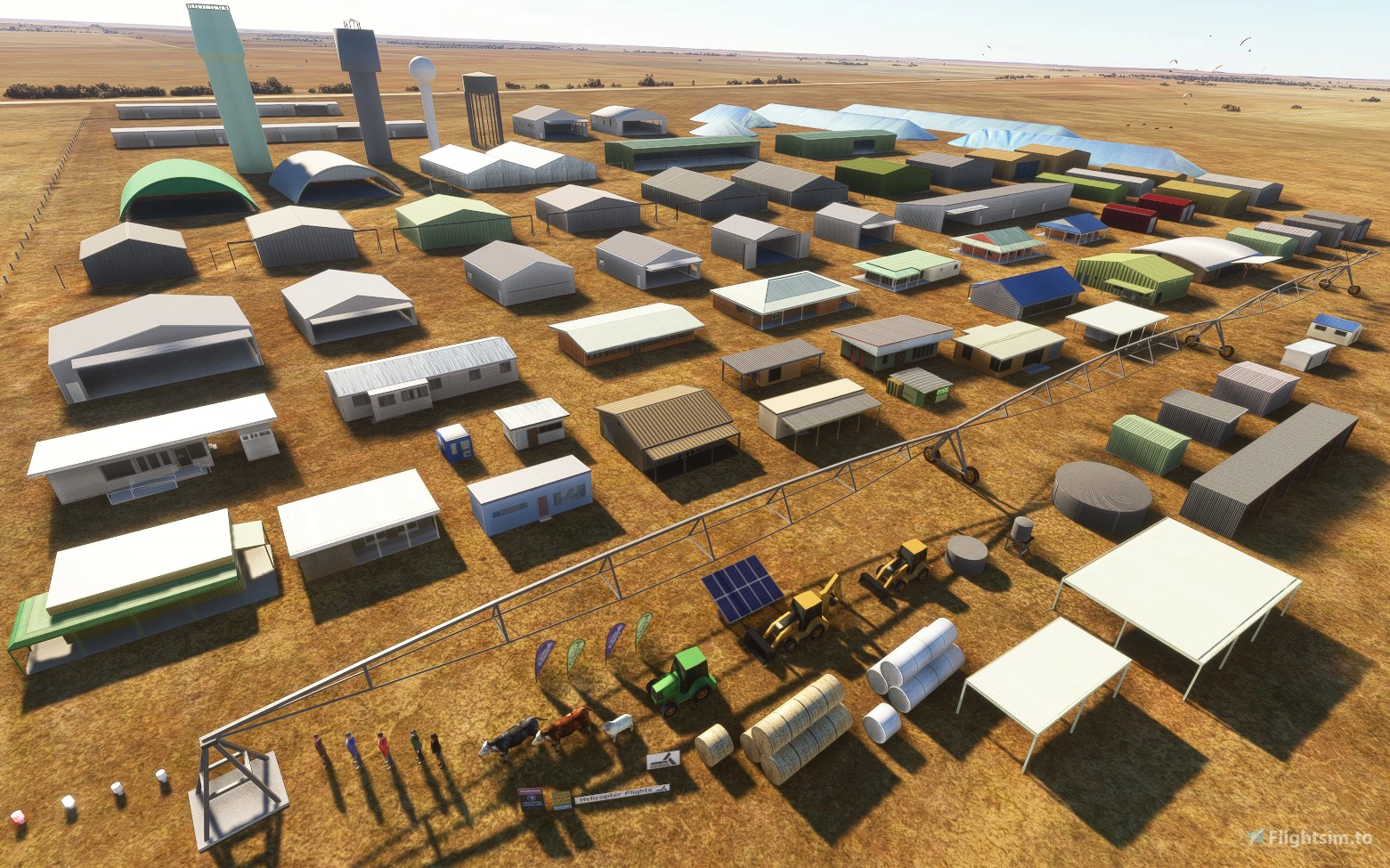 MSFS 2020 object library 200+ models - towers hangars to cones v14-11 UPDATE - Image 1