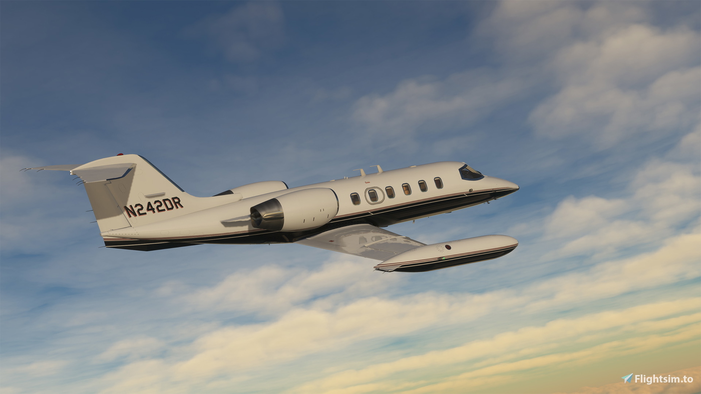 N242dr N242DR -Flysimware Learjet 35A 对于 Microsoft Flight Simulator | MSFS