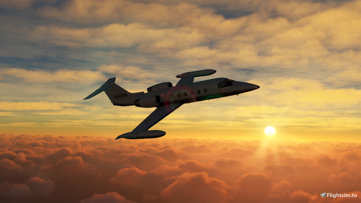 N242dr N242DR -Flysimware Learjet 35A 对于 Microsoft Flight Simulator | MSFS