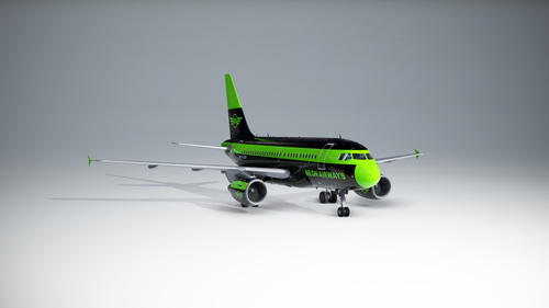 NEON AIRWAYS a318 Green PH-EEN (Fictional Airline)