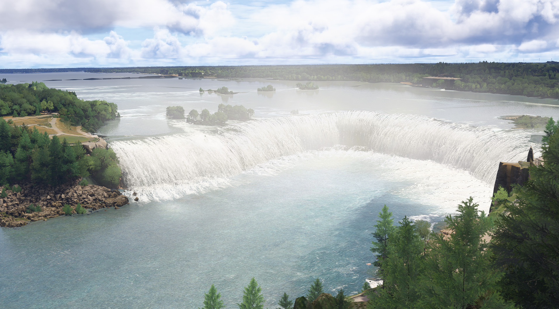 Niagara Falls helicopter view MSFS 2024