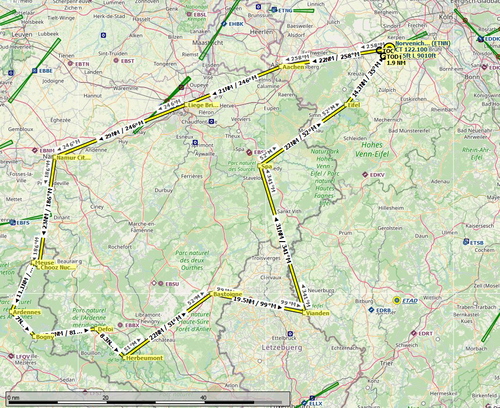 Noervenich-Ardennes-Eifel Flightplan