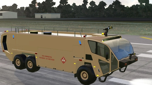 Oshkosh Striker Military Fuel Truck in Tan