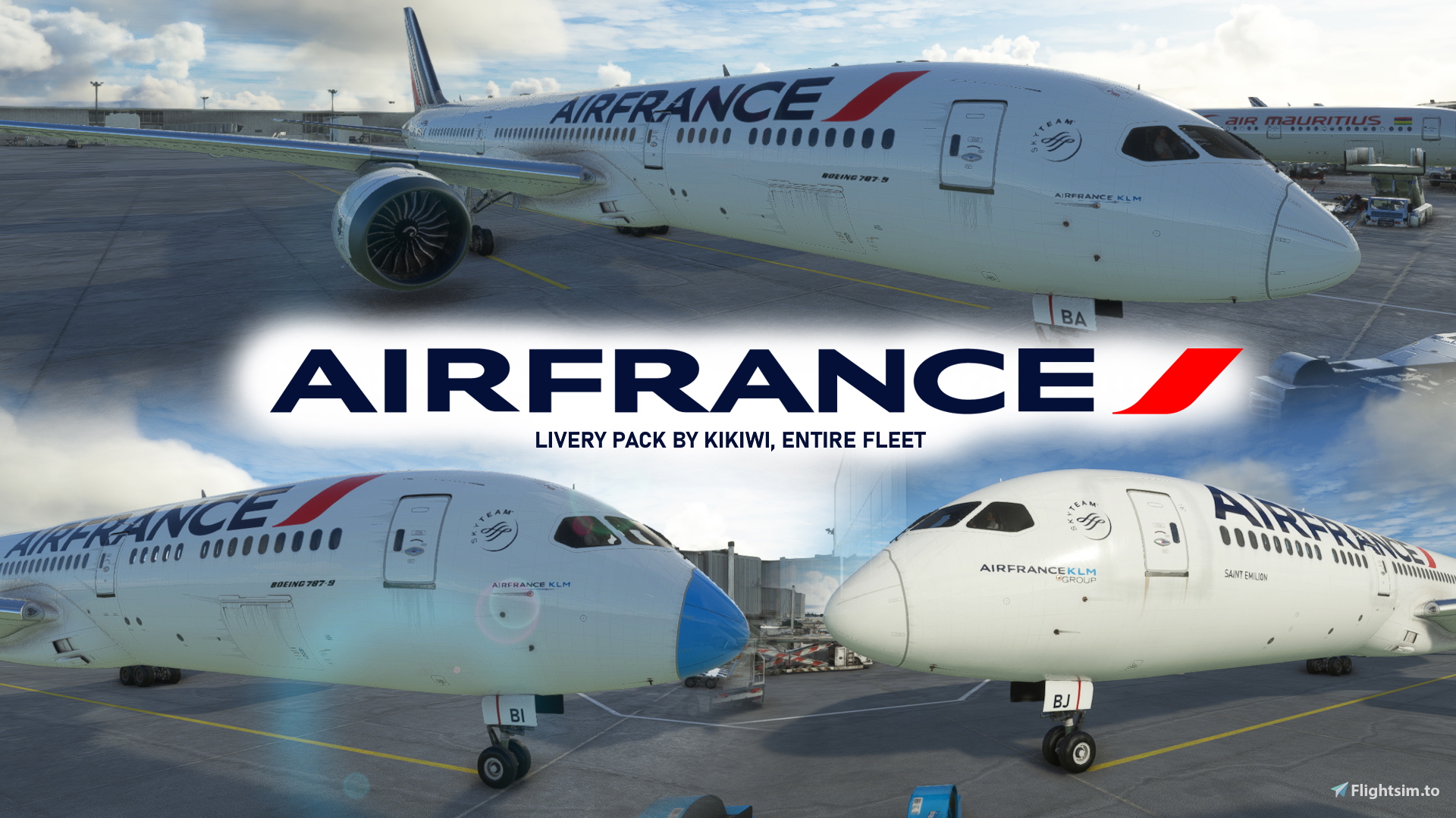 [PACK] HorizonSim Boeing 787-9 Air France Fleet 8K - Image 1