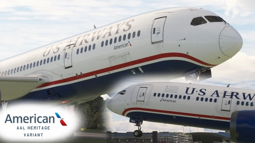 [PACK] HorizonSim Boeing 787-9 US Airways with AAL Heritage variant 8K