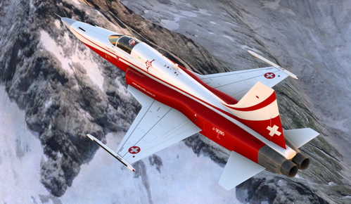 Patrouille Suisse F-5 Repaint - For Venom Zero Productions' F-5