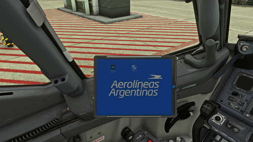Personalized EFB with Aerolíneas Argentinas logo + Navigraph Sticker