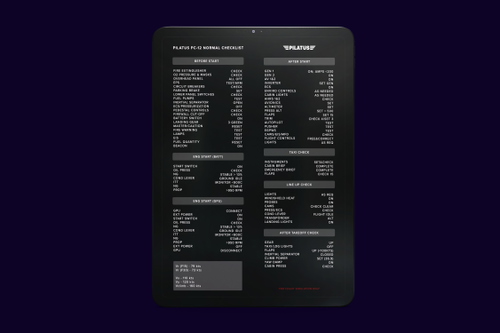Pilatus PC12 Normal Checklist - Dark Edition