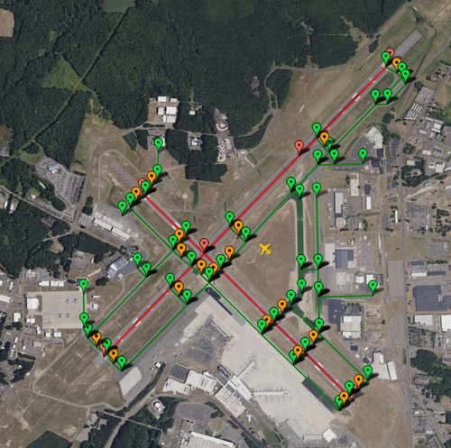 PILOT2ATC - KBDL Windsor Locks - Hartford, CT USA, taxiways & gates