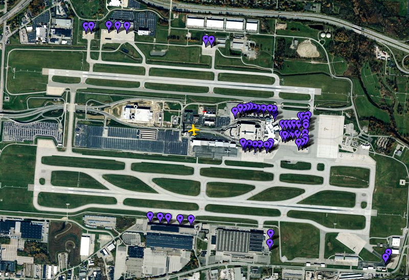 PILOT2ATC KCMH Columbus, Ohio USA, taxiways & gates for Microsoft