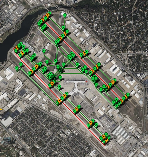 PILOT2ATC - KDAL Dallas Love, TX USA, taxiways & gates