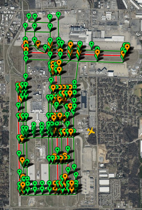 PILOT2ATC - KMEM Memphis, TN USA, taxiways & gates. FEDEX world Hub.