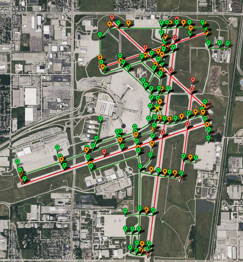 PILOT2ATC - KMKE Milwaukee, WI USA, taxiways & gates