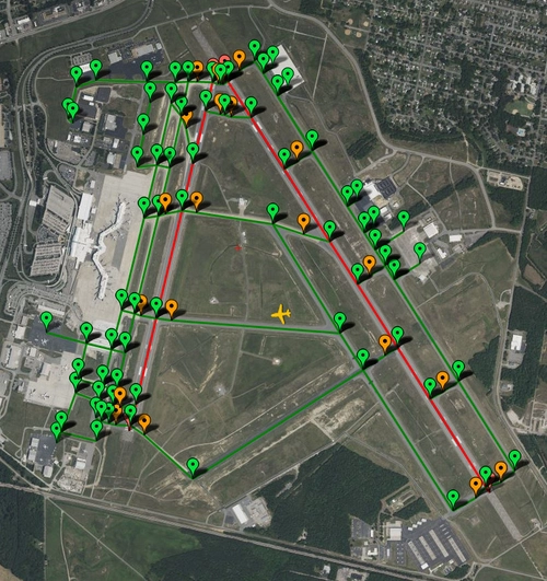 PILOT2ATC - KRIC Richmond, VA USA, taxiways & gates