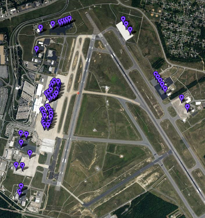PILOT2ATC KRIC Richmond, VA USA, taxiways & gates for Microsoft