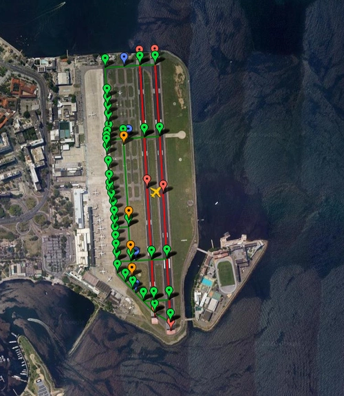 Pilot2ATC  Santos-Dumont Rio de Janeiro SBRJ Taxiways and Gates