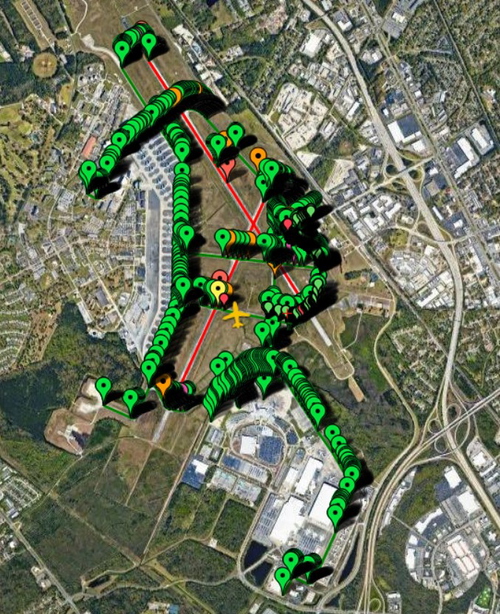 Pilot2ATC Charleston KCHS Taxiways and Gates