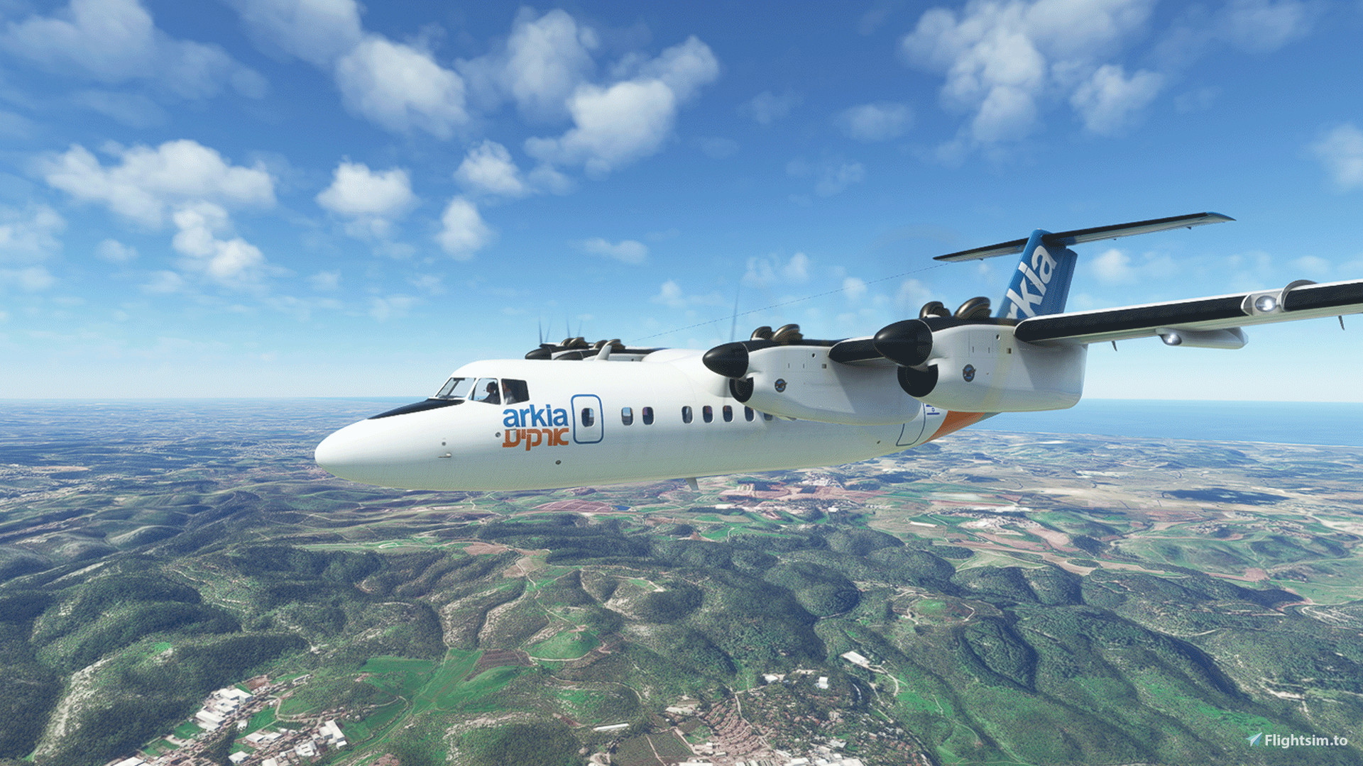Pilot's Dash 7 Arkia Israeli Airlines (4X-AHG) - Aircraft Liveries