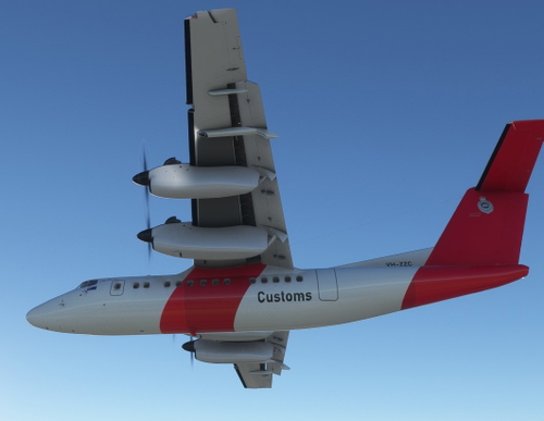 Pilot's DHC-7 Australian Customs and Border Protection 